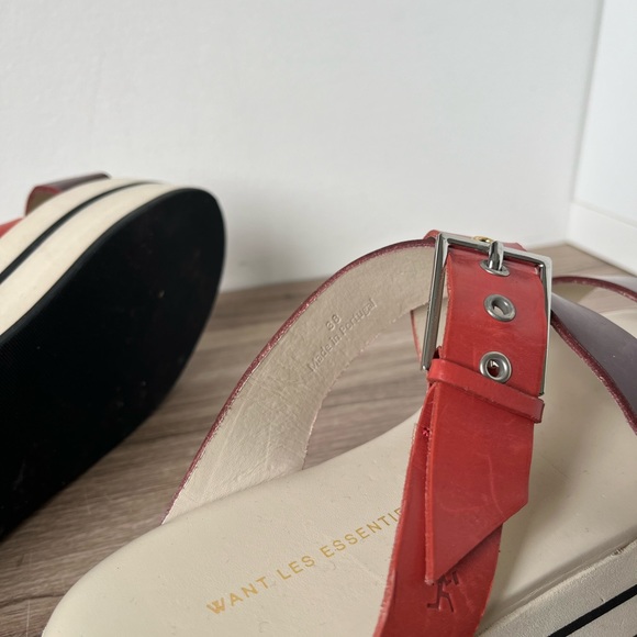 Want Les Essentiels Leather Platform Sandals Women's Sz 38 / 8 US - Picture 7 of 8